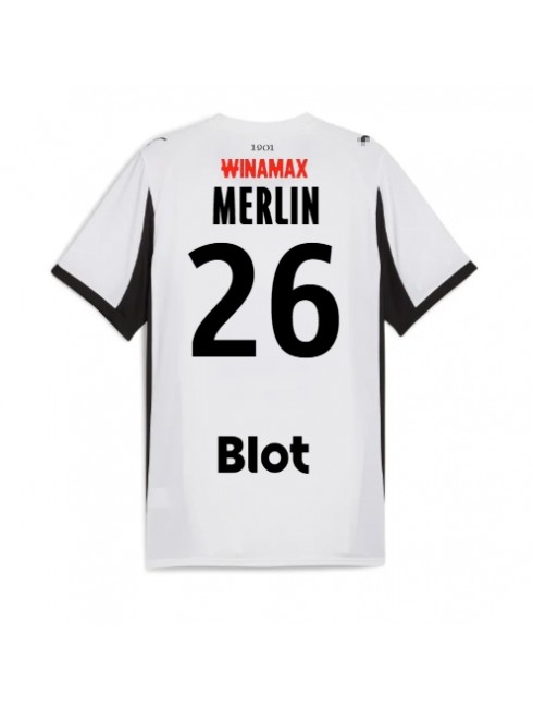 Moški Nogometna dresi replika Stade Rennais Quentin Merlin #26 Gostujoči 2025-26 Kratek rokav Moški Nogometna dresi replika Stade Rennais Quentin Merlin #26 Gostujoči 2025-26 Kratek rokav